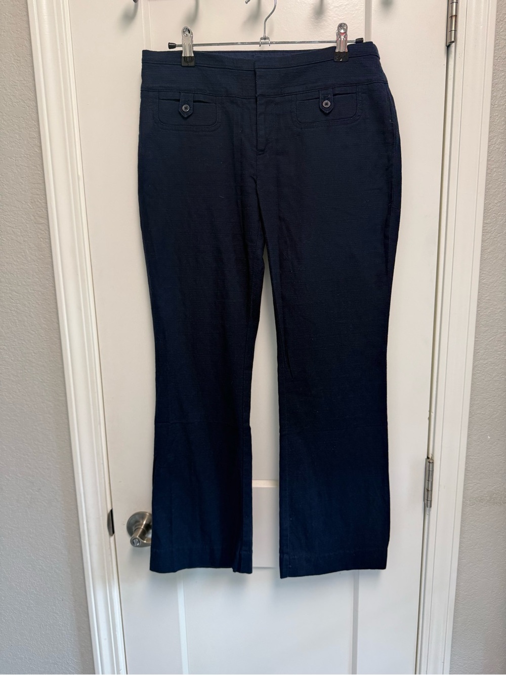Anthropologie Cartonnier Navy Bootcut crop pants
